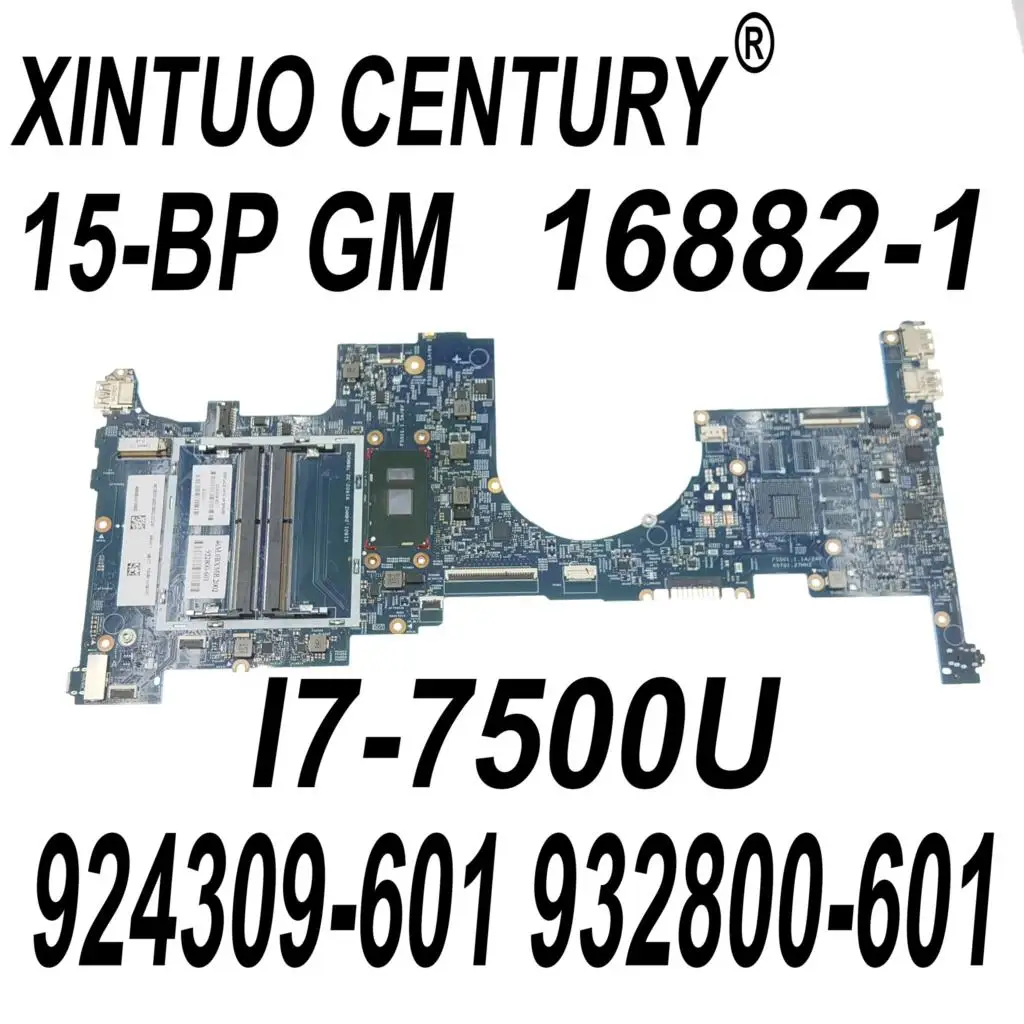 924309-601 924309-501 932800-601 For HP ENVY X360 15-BP Laptop Motherboard 16882-1 with SR341 i7-7500U CPU DDR4 100% Tested