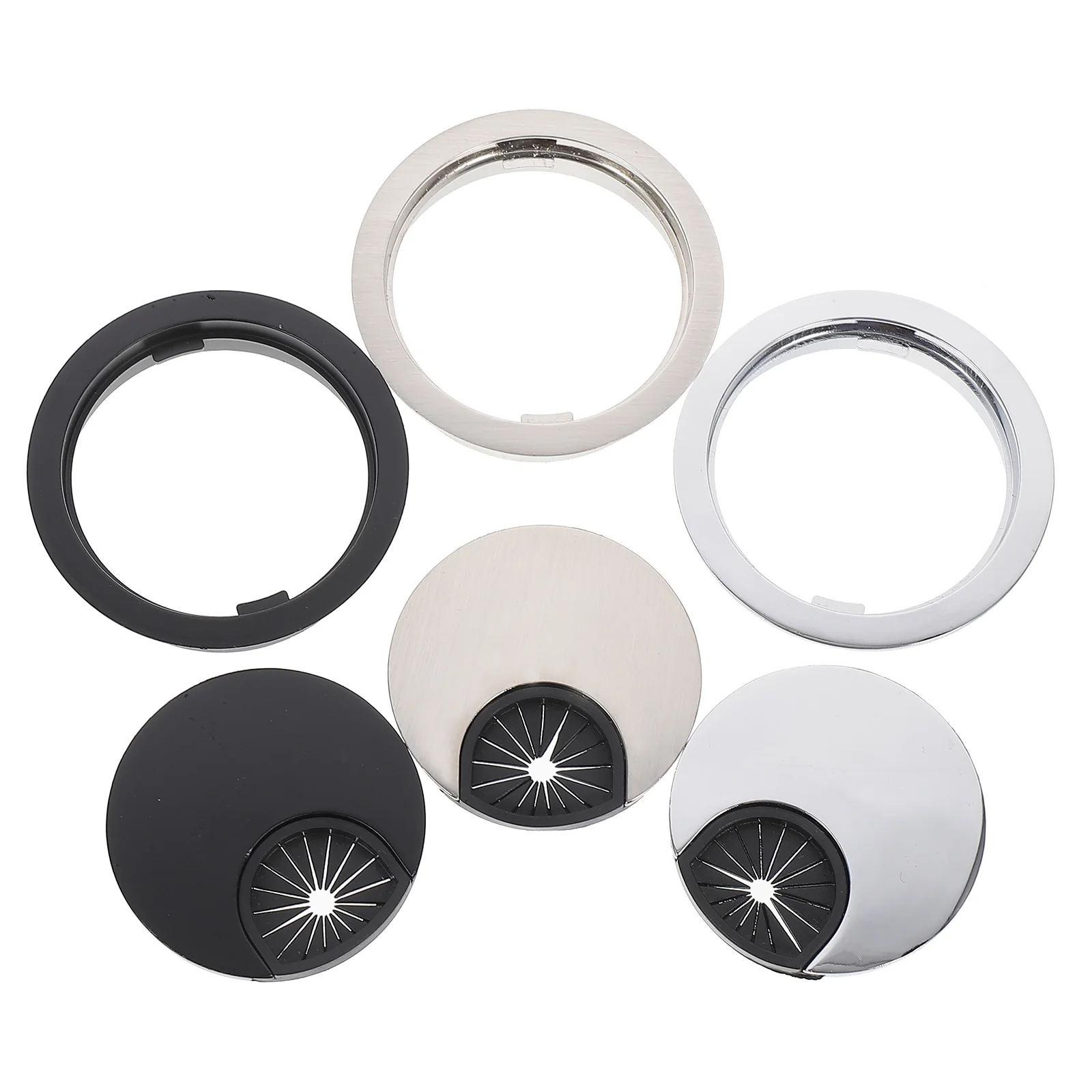 3 pçs ilhós de mesa redonda liga de zinco cabo buraco cobre organizador de cabo para casa escritório estudo sala de reuniões decoração de mesa