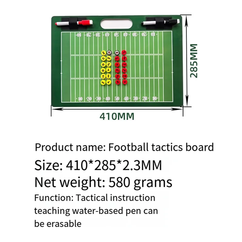

A29Z-Футбольная тренерская доска Футбольный тренерский буфер обмена Двусторонняя тренерская доска для спортивных стратегических методов играет