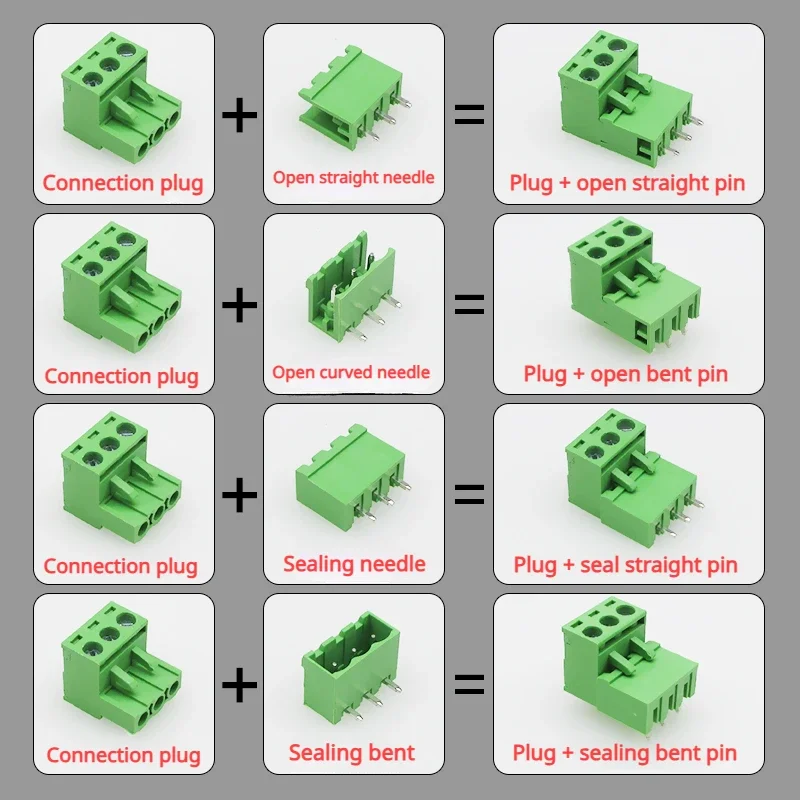 Wire connector KF2EDG5.08mm green PCB Phoenix terminal 3EDGV socket 4EDGR6P socket 8EDGK plug