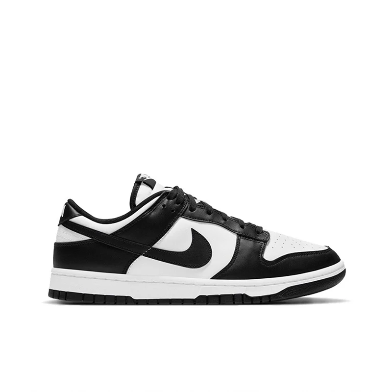 Original Nike Dunk Low Retro \'Black\' Men\'s Skateboarding Shoes Classic Unisex Black and White Panda Sneakers DD1391-100