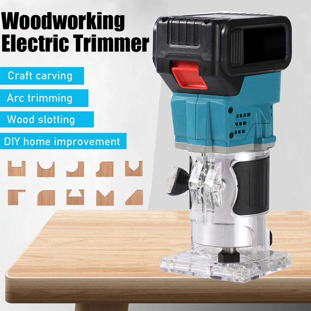 

Woodworking Electric Trimmer Wood,Brushless lithium battery trimming machine rechargeable multi-functional slotting tool