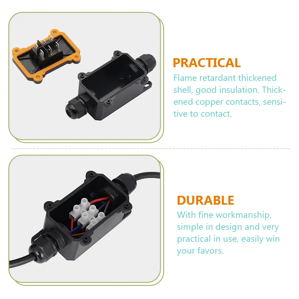 

Stainless Steel Waterproof Junction Box 3-Gear Rocker Switch PC Silicone Electrical Connector for Fish Tank Pump Car