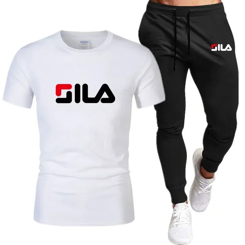 T-shirt estiva di vendita calda pantaloncini 2 pezzi set Casual Brand Fitness pantaloni corti magliette in cotone Hip Hop Fashicon tuta da uomo