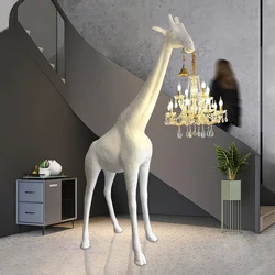 Animal Sculpture Giraffe Floor Lamp Creative Exhibition Hall Hotel Lobby Sales Office Decoration Floor Lamp