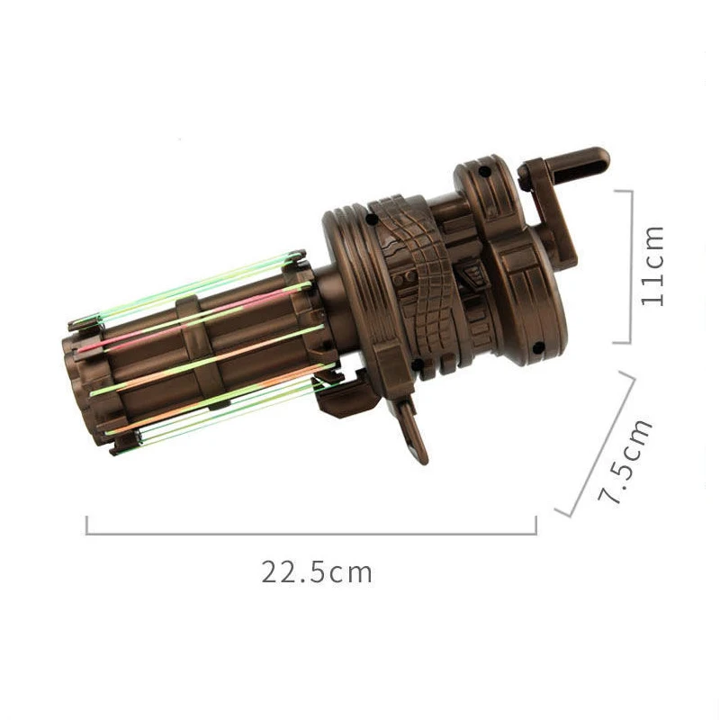 Mini mitragliatrice portatile Gatling con elastico, tiro continuo, pistola a proiettile morbido, giocattoli, regalo creativo