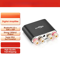 Hi-Fi Digital Amplifiers Mini Stereo DSP Bluetooth 5.0 Receiver Home Audio Desktop Power Amplifier 100W*2