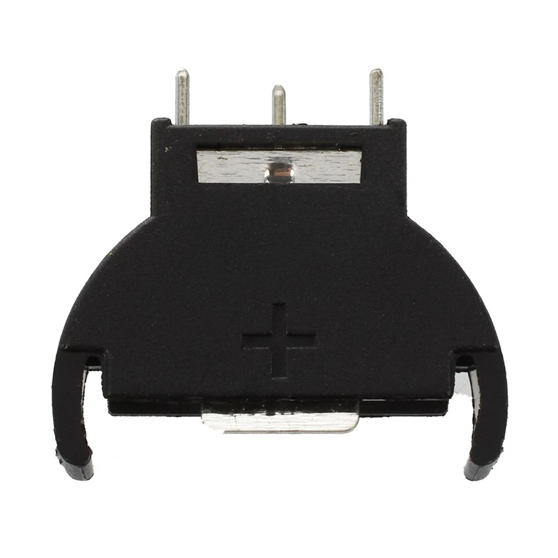 AT12 20 Pcs Plástico Preto CR2032 Botão de célula Suporte de soquetes de bateria de lítio