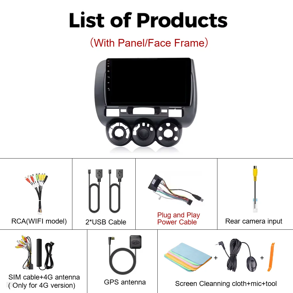 راديو سيارة أندرويد 15 لهوندا جاز 1 GD 2001 - 2008 Fit 2001 - 2009 LHD RHD مشغل فيديو الوسائط المتعددة الملاحة اللاسلكية Carpla