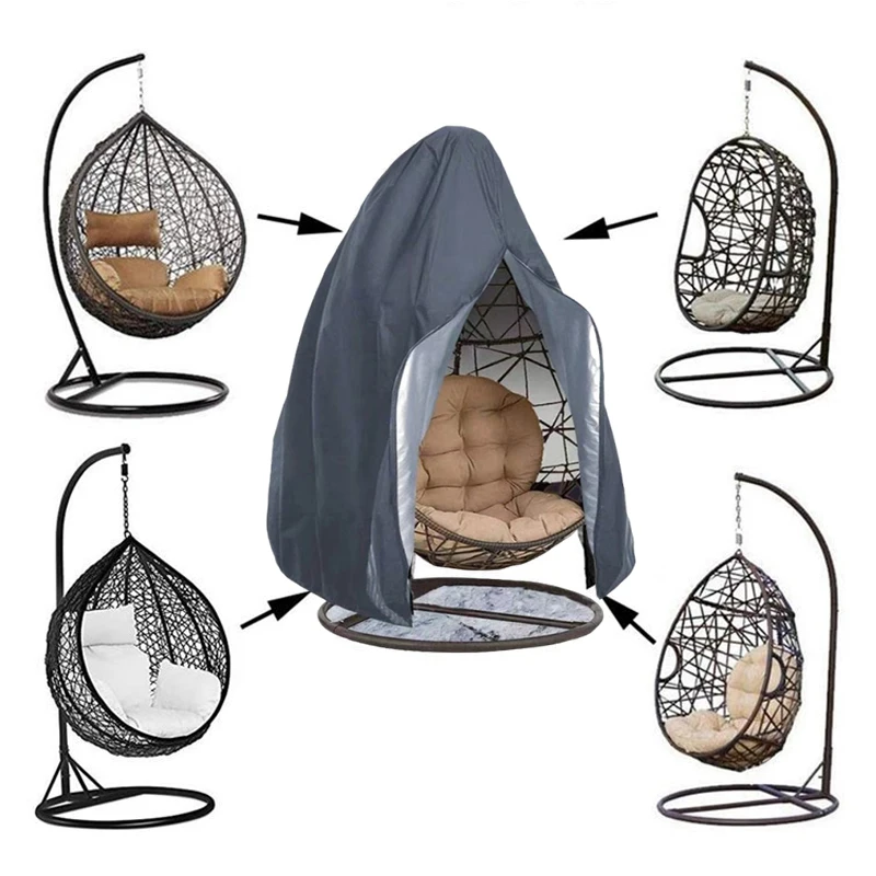 210D/190T Outdoor Garden Hanging Chair Cover Courtyard Swing Chair Waterproof and Dustproof Covers Furniture Protective Cover