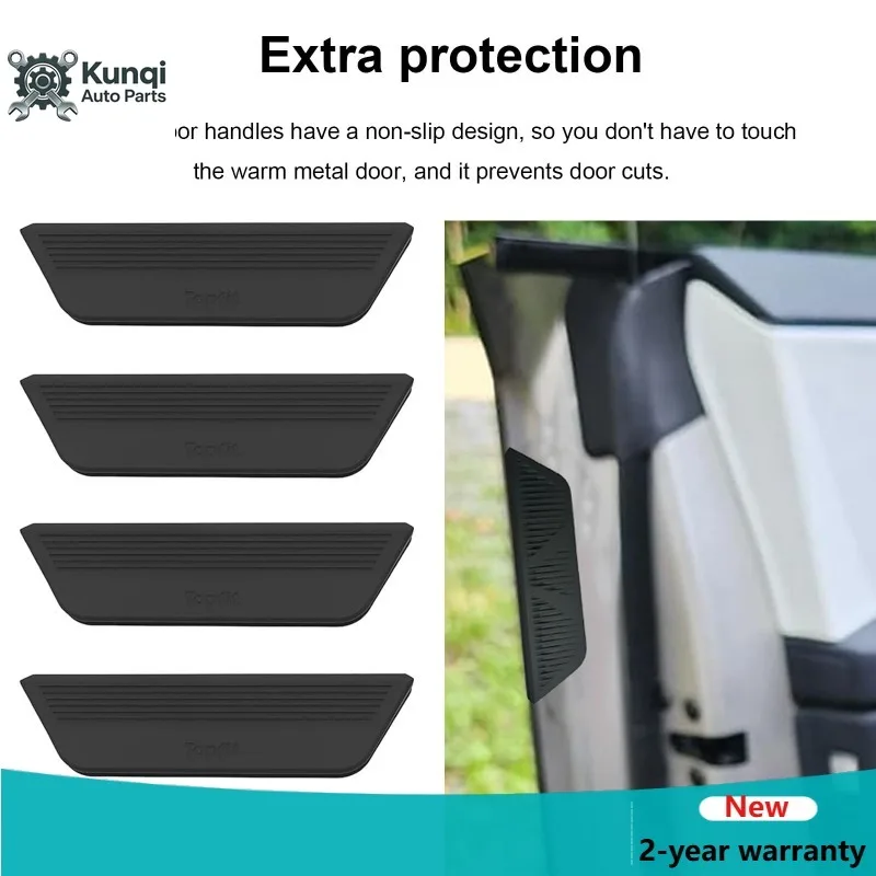 For Tesla Cybertruck 2024-2025 4pcs Hidden Door Handle Silicone Fingerprint Resistant Door Closer Handle Protective Accessories