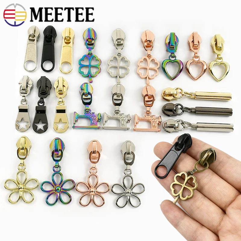 

5/10/20P 5# Nylon Zipper Slider Bag Clothes Zip Puller Garment Shoes Zippers Head Repair Kits DIY Replacement Sewing Accessories