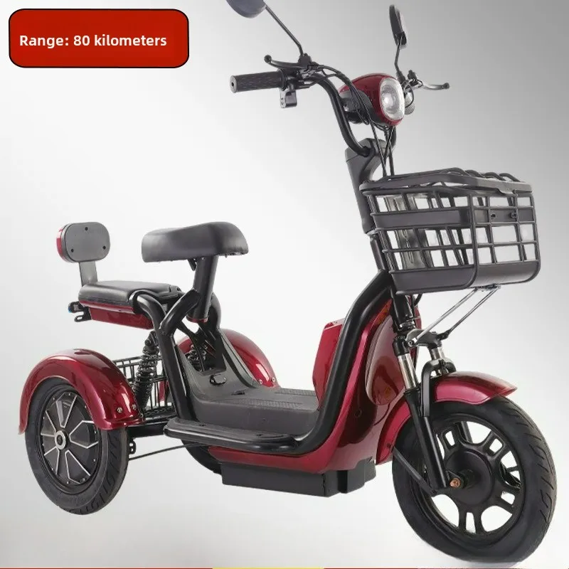 Electric Tricycle Adult Household Women Small Mini Elderly Transportation Leisure Battery 23ah 80KM
