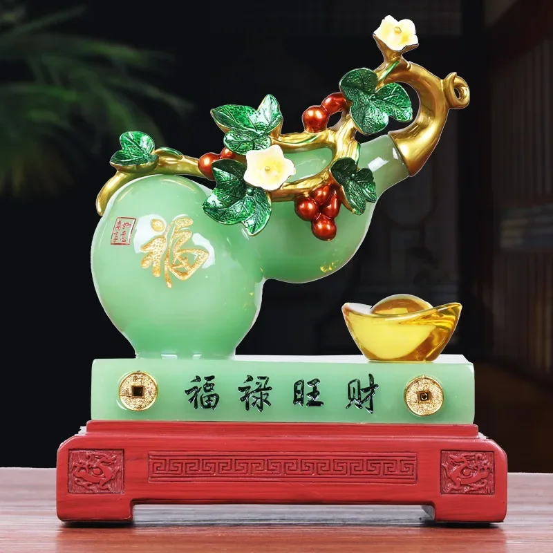 

Fengshui Zhaocai Lucky Gourd украшения привлекают богатство ремесла практичные украшения для винного шкафа новый китайский стиль