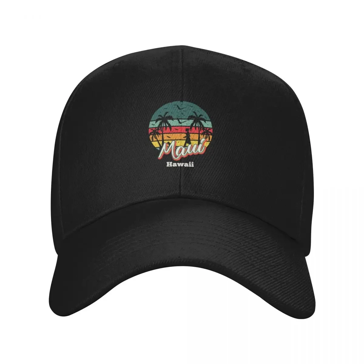 

Maui Hawaii Retro Vintage Relaxed Baseball Cap Designer Hat Sun Cap Funny hats Hat Man Luxury Women Caps Men's