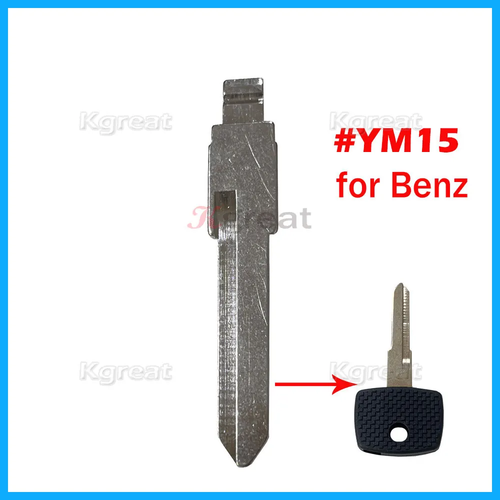 

10pcs/lot YM15 Key Blade for Benz Uncut Remote Car Key Blade for Mercedes Vito Actros Sprinter V Class Replacement Car Key Blank