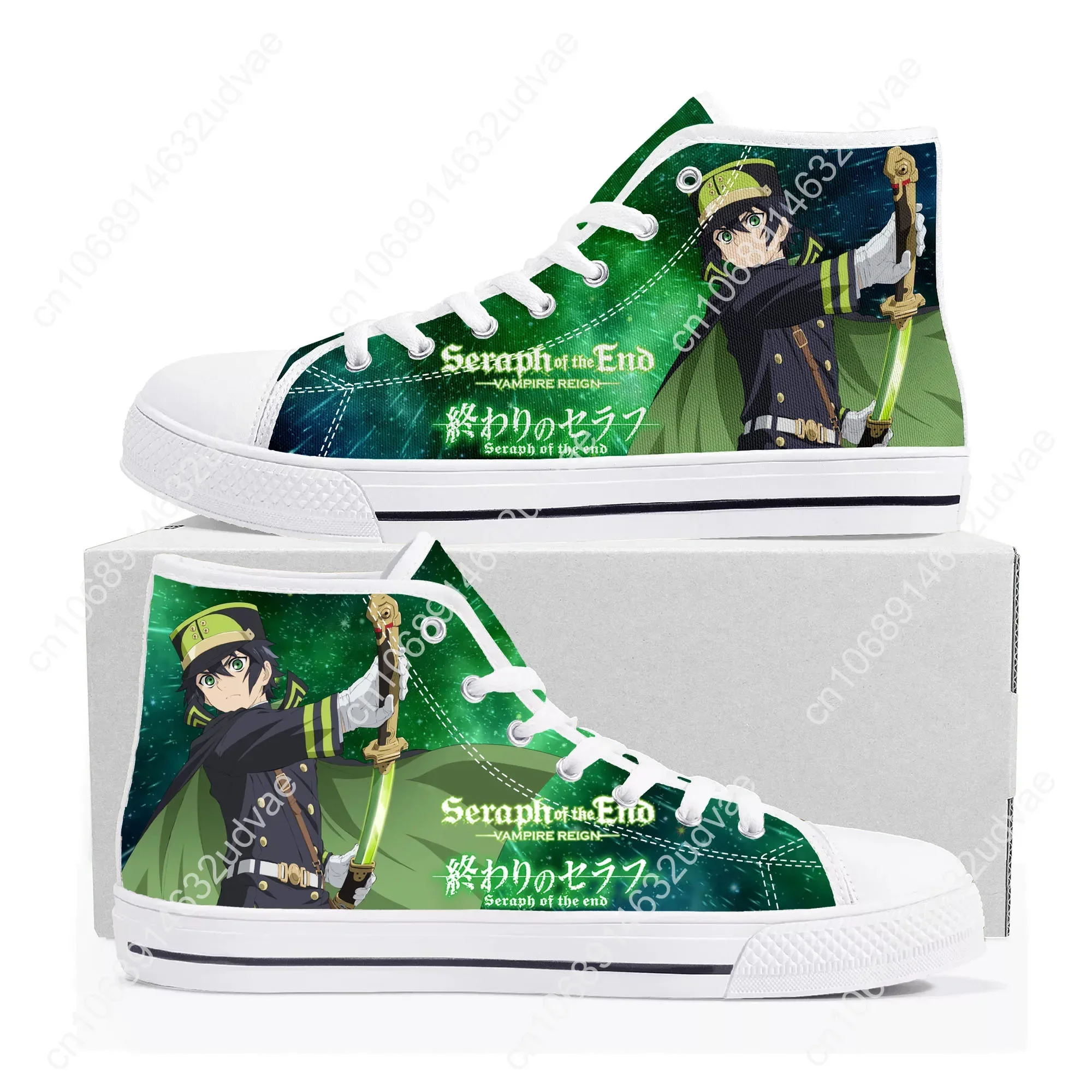 Seraph Of The End Hyakuya Yuichiro High Top Sneakers Mens Womens Teenager Canvas Sneaker Casual Couple Shoes Custom Shoe