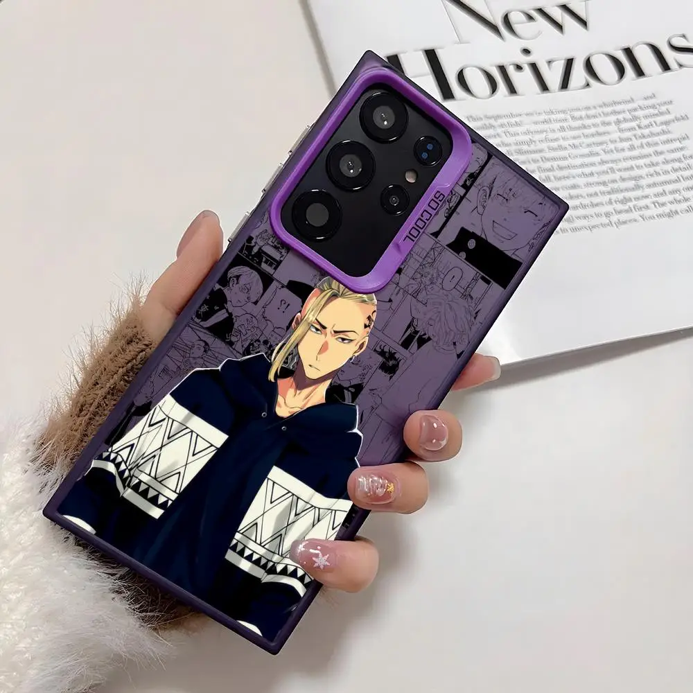 애니메이션 D-드라켄 폰 케이스 삼성 갤럭시 S25 엣지 S24 S23 S22 S21 S20 울트라 실리콘 컬러풀 실버 폰 케이스