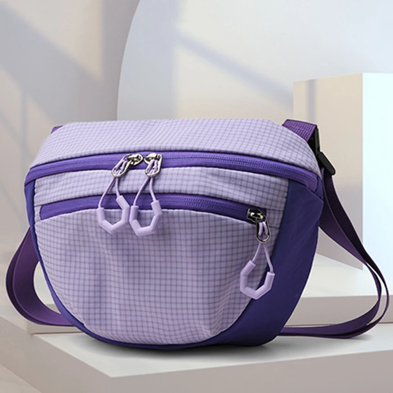 

Women's Waist Bag Solid Color Outdoor Fanny Pack with Phone Pocket Lightweight Running Hiking Crossbody Sling for Camping Travel