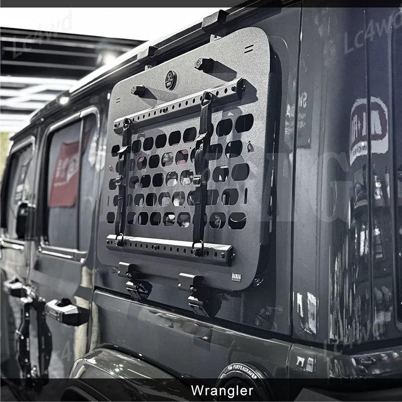 LC4WD 4X4 Exterior Accessorise Foldable Rear Window MOLLE Panel Modular Storage Rack Flank For Jeep Wrangler JL 4 Door 2018-2026