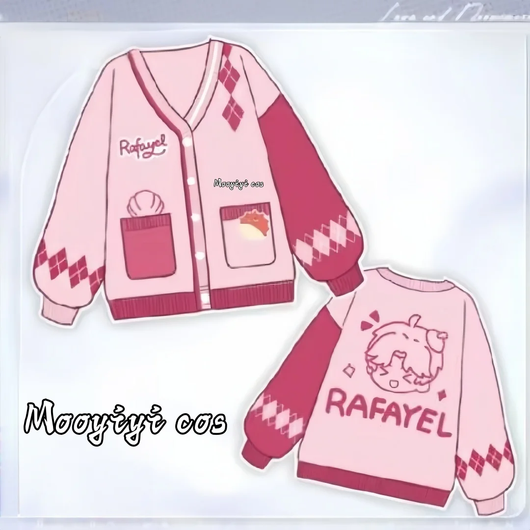 

Rafayel Zayne, новый цветной костюм для косплея, костюм на Хэллоуин, Рождество, свитер «Любовь и глубокий косплей», милый стильный популярный кардиган