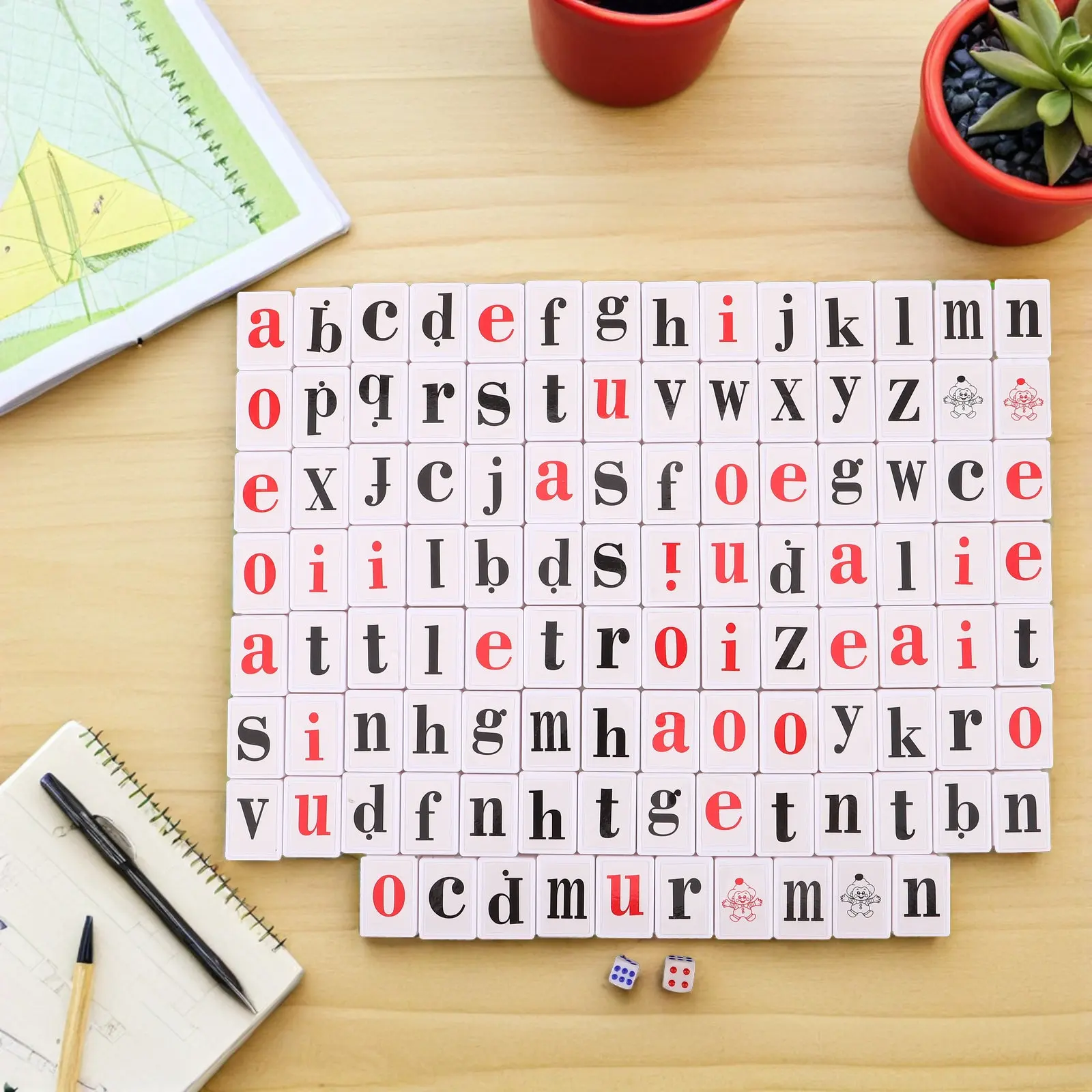Letter Tile Game English Alphabet Mahjong Block Tiles Matching Games for Beginners Preschool Learning