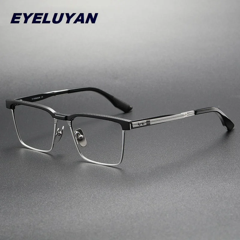 EYELUAN Titanium Glasses Frame Comfortable Handsome Square Business Classic Brand Design DTX137 Eyeglasses Eyewear 2025 Fashion