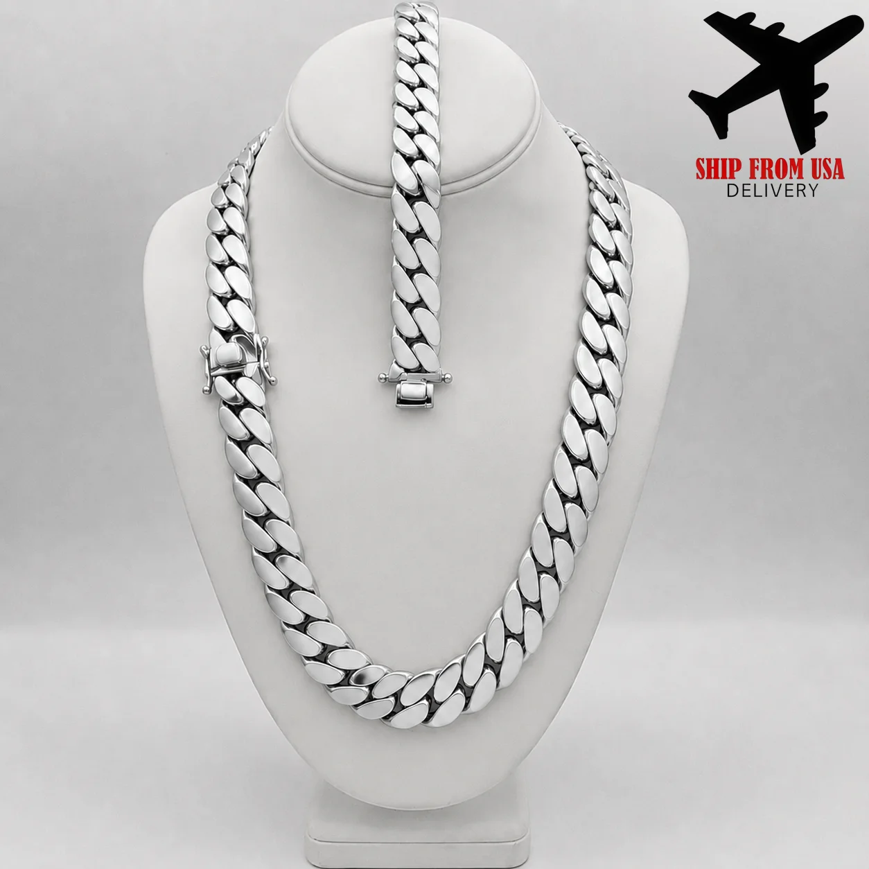 16mm Cuban Link Chain Necklace for Men, Hip Hop Jewelry,Stainless Steel Miami Style Chain, Streetwear Accessory for Daily Wear