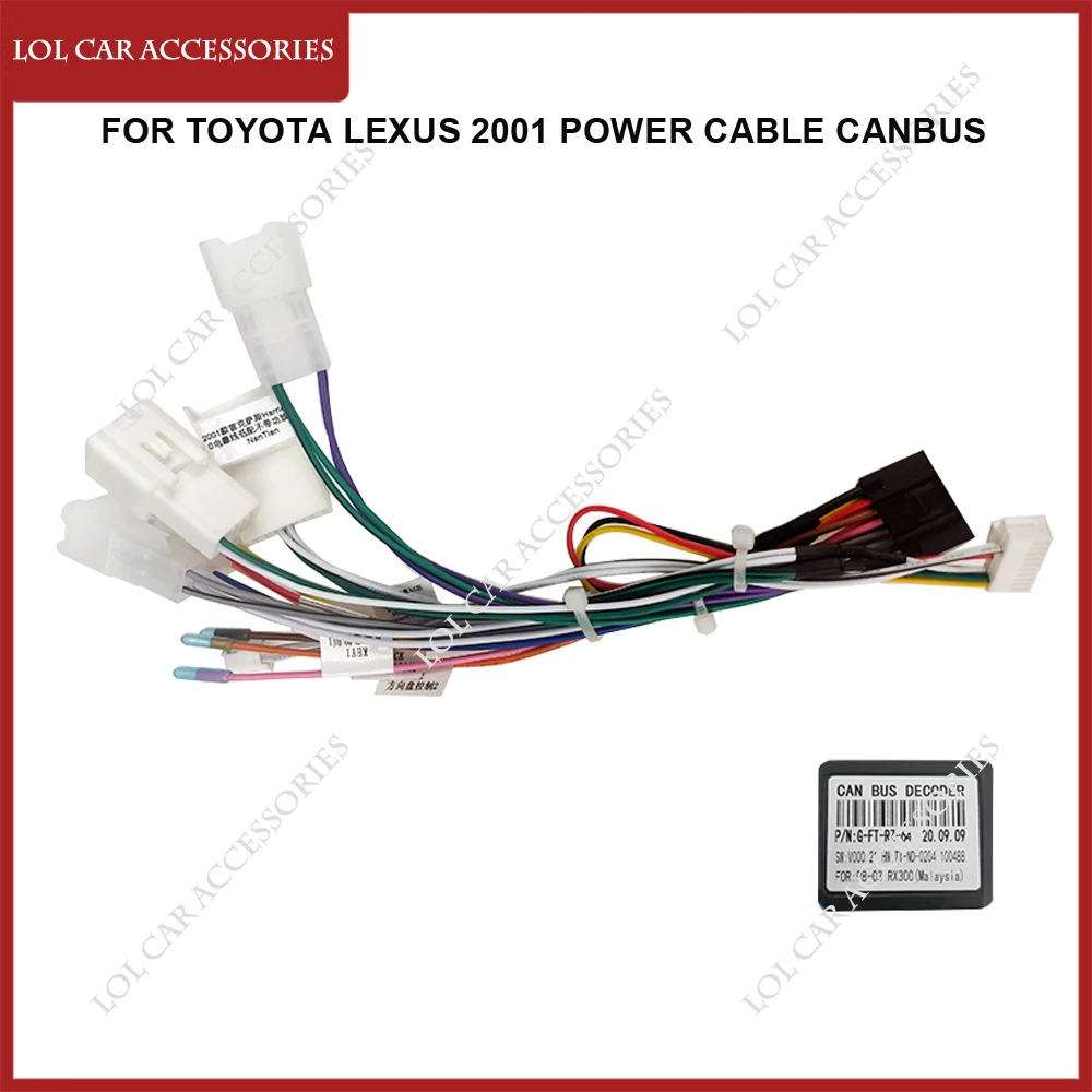 

Автомобильный радиоприемник для Toyota Lexus 2001, Android, MP5, GPS-плеер с рамкой, кабель питания, проводка Canbus, жгут проводов