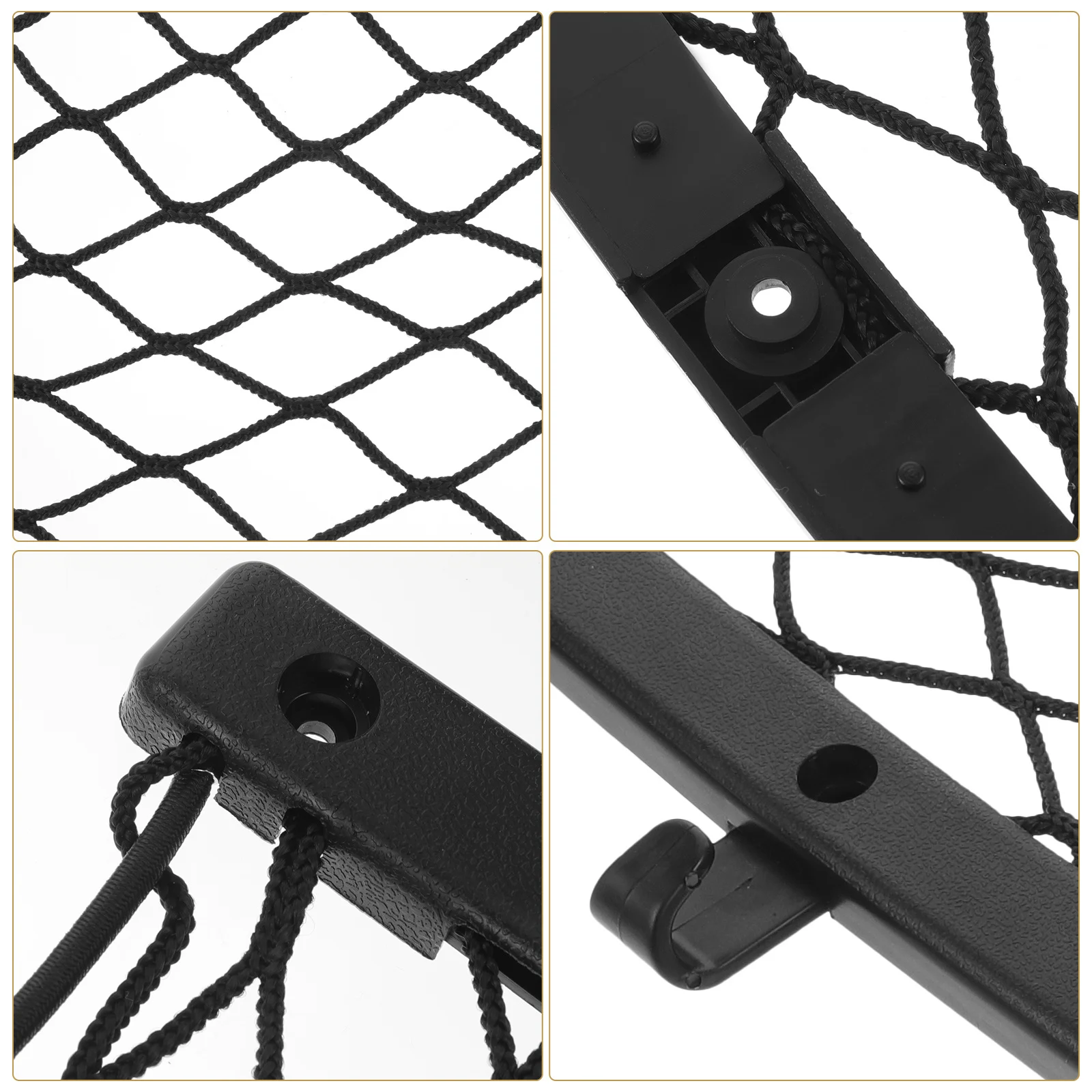 

Car Net Pocket Storage Elastic Mesh ABS Plastic Frame Brackets Screws Car Organization Trunk Net Organizer 36x18cm Suv Van Rv