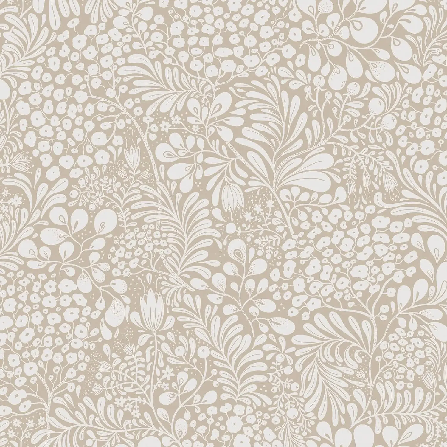 

Peel and Stick Wallpaper Boho Beige Floral 17.3''x196'' Removable Self Adhesive Vinyl Roll for Cabinet Bedroom Living Room