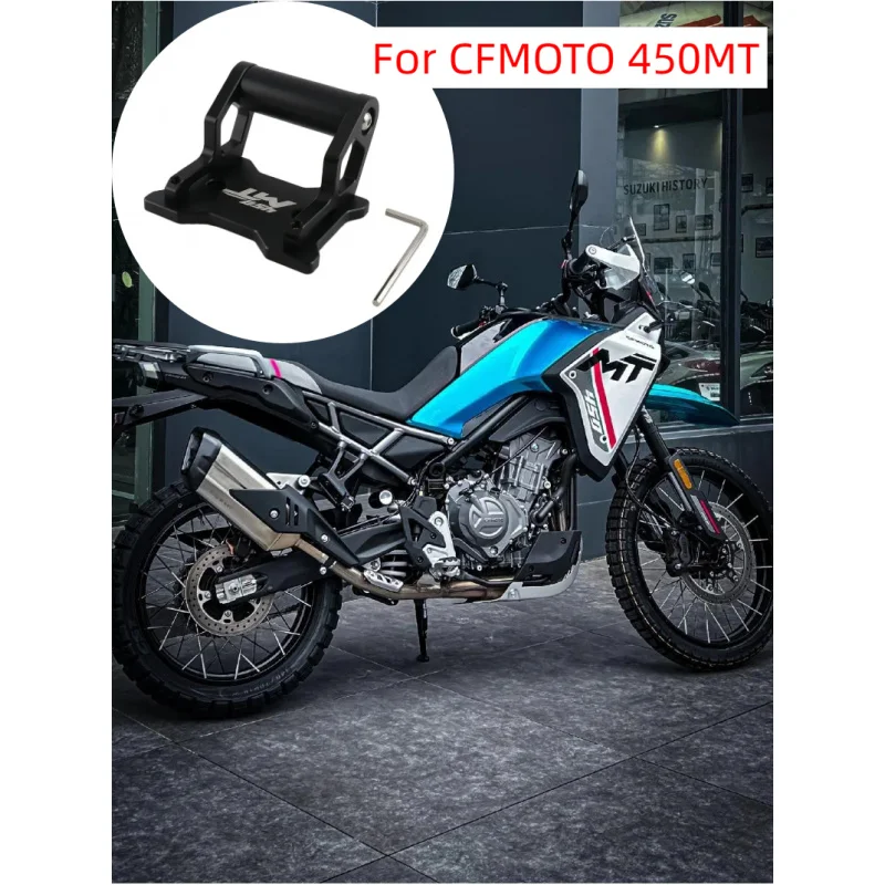 

New For CFMOTO 450MT 450 MT 2024 2025 Motorcycle Accessories CNC Aluminum GPS Navigation Bracket Black Extension Bracket