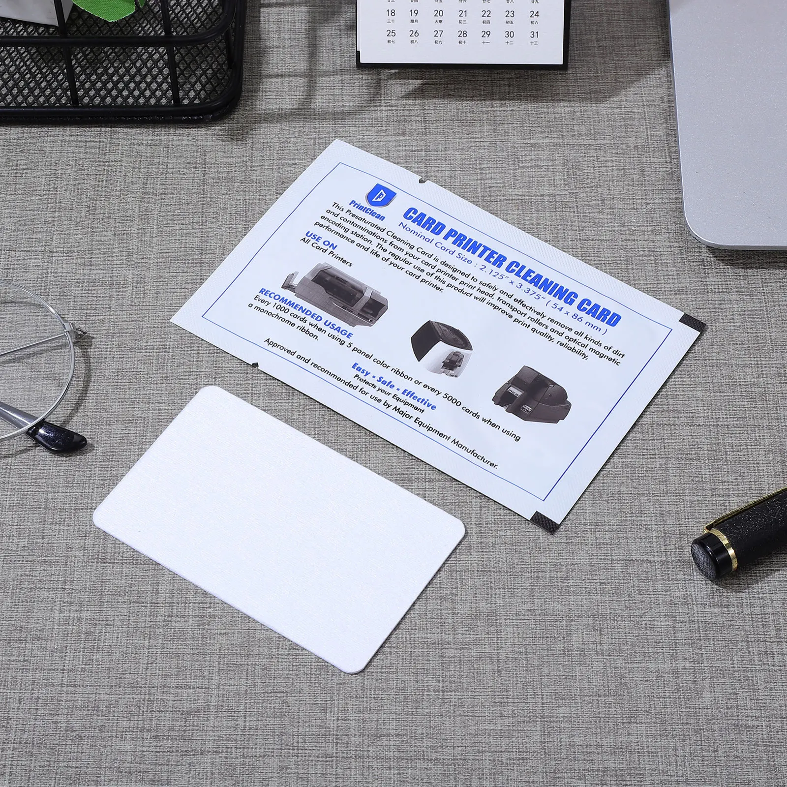 10Pcs Small Cleaning Card for Printer Terminal and Pos Cleaner Reusable Card Reader Maintenance Cleaning Accessory Supply