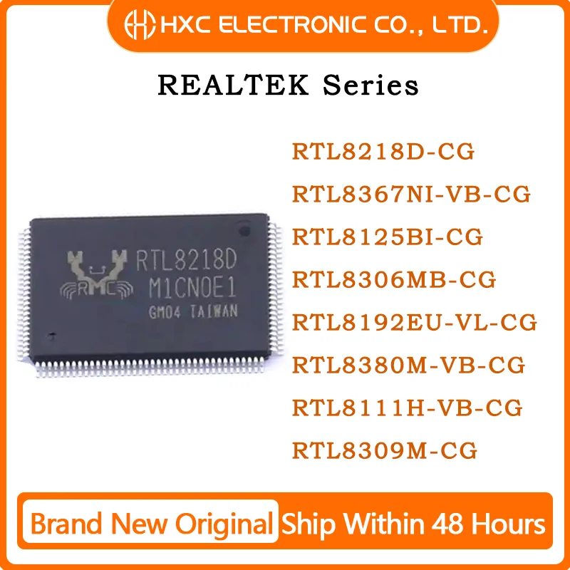 10PCS RTL8218D-CG RTL8367NI-VB-CG RTL8125BI-CG RTL8306MB-CG RTL8192EU-VL-CG RTL8380M-VB-CG RTL8111H-VB-CG RTL8309M-CG