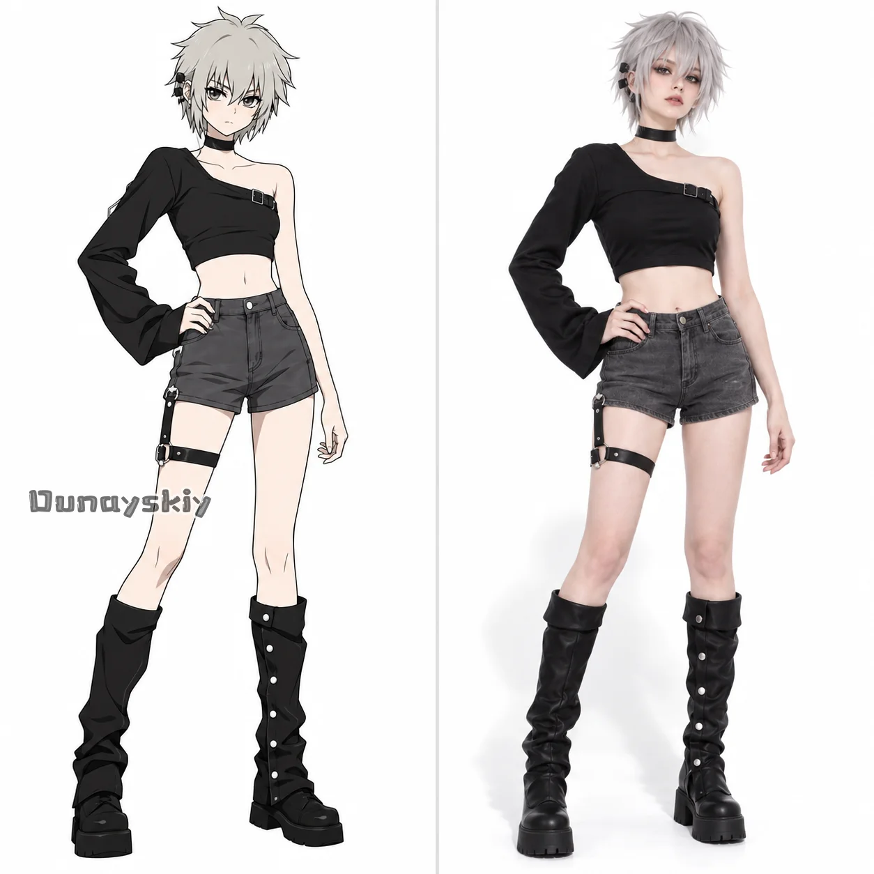 Off Shoulder Top - Mémoire fausse ‌ Costume de cosplay
