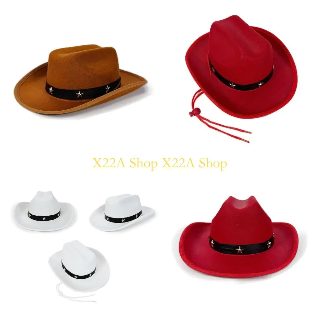 

Уникальные западные ковбойские шляпы для детей со звездами, подходящие для тематических вечеринок и развлечений на свежем