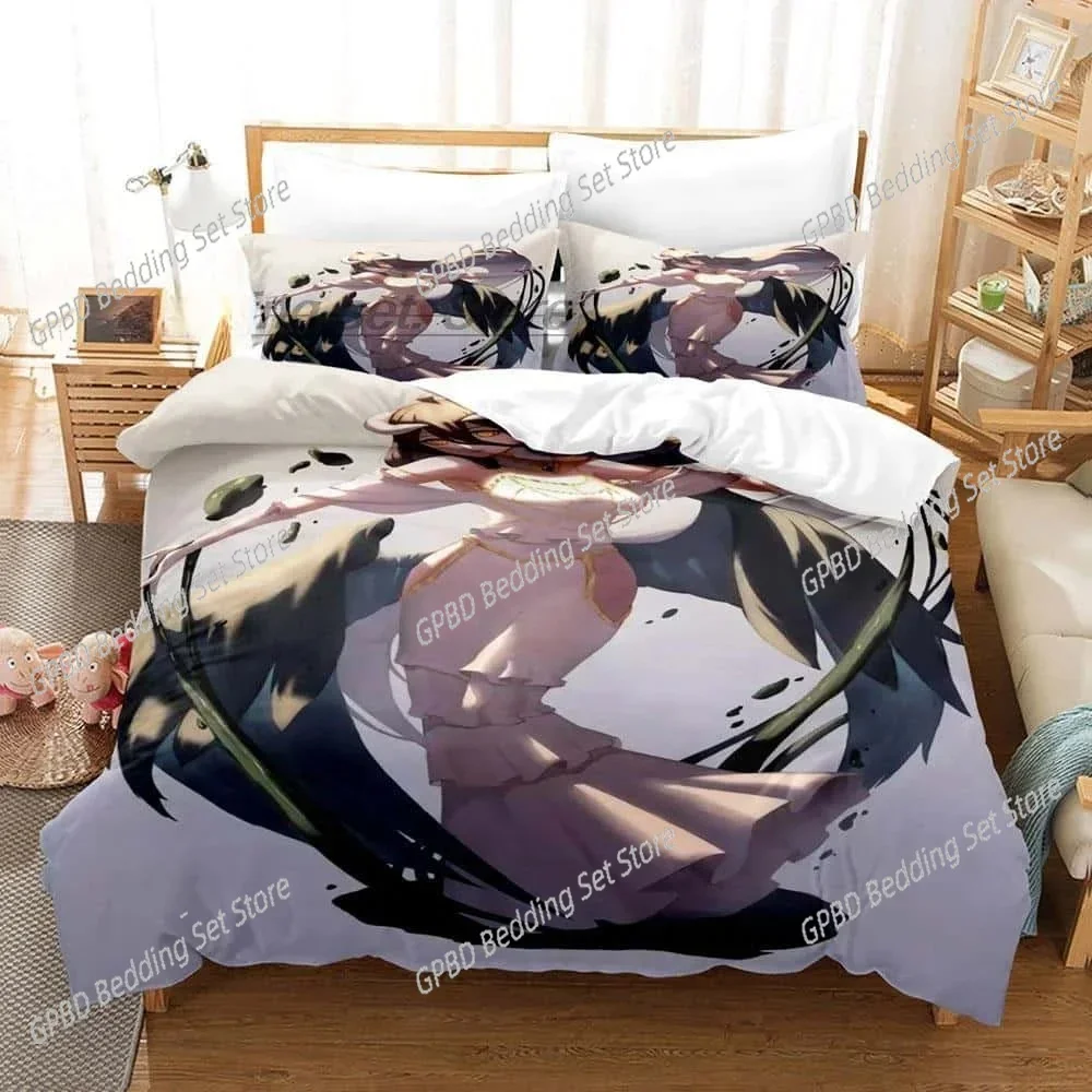 Fashion OVERLORD 3D Bedding Set Duvet Cover Pillowcases Single Twin Full Queen King Size Home Decor Quilt Boys Gift