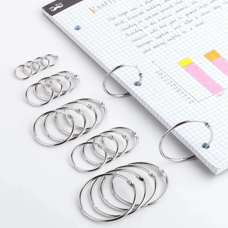 High Quality 1-10Pcs Metal Ring Binder 38mm 50mm DIY Albums Loose-leaf Book Hoops Opening Office Binding Supplie Photo Album