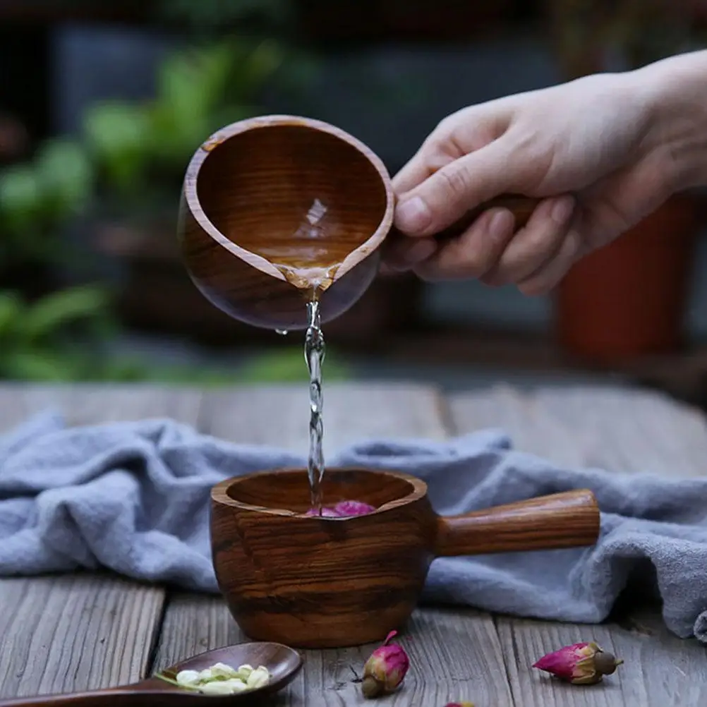 Piatto per salsa in legno Ciotola per condimenti Piatto aromatico con manico per cibo Dessert Condimenti alla frutta Servire piccoli piatti Design elegante