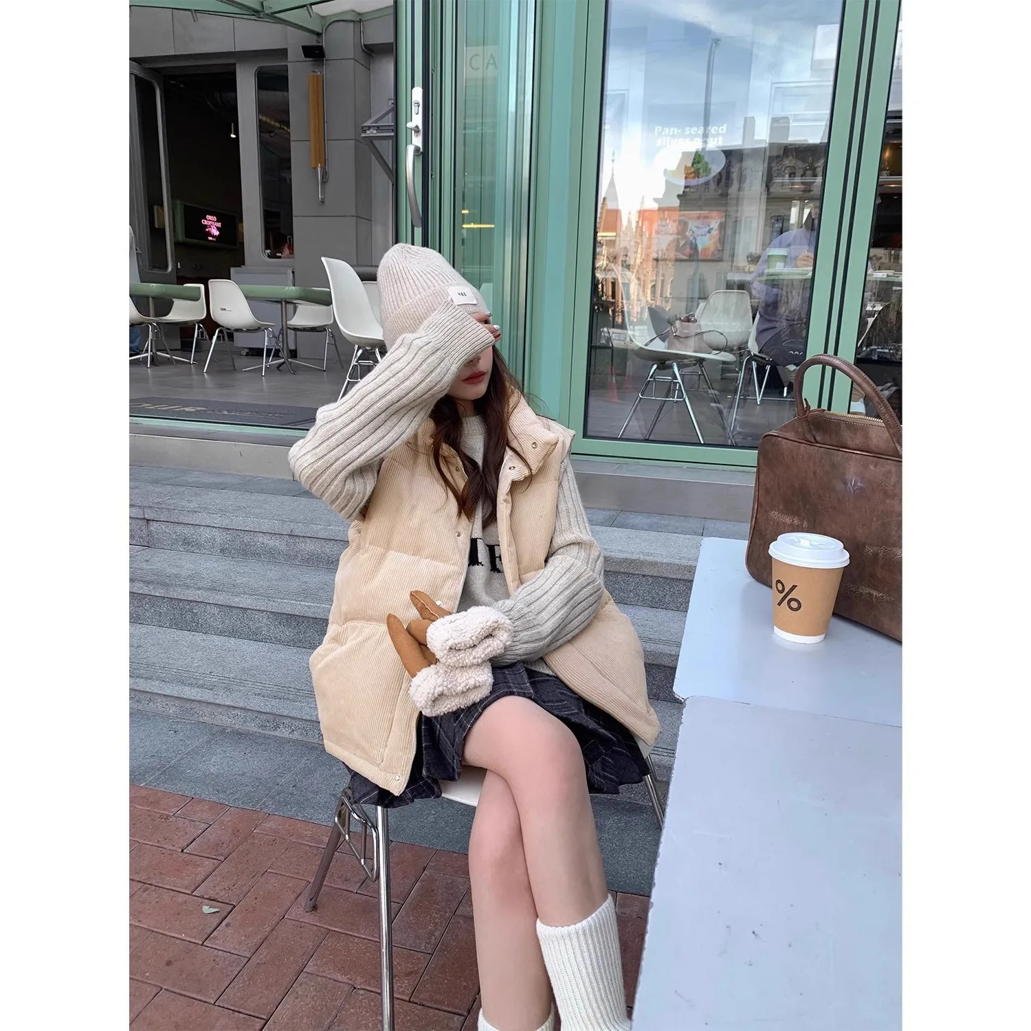 

Эксклюзивный утепленный жилет Stberry с круглым вырезом, на молнии, для дома и сада