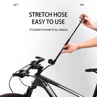 300 PSI Portable Bicycle Fork Air Pump High Pressure Mini Bike Manual Hand Pump with Psi Gauge