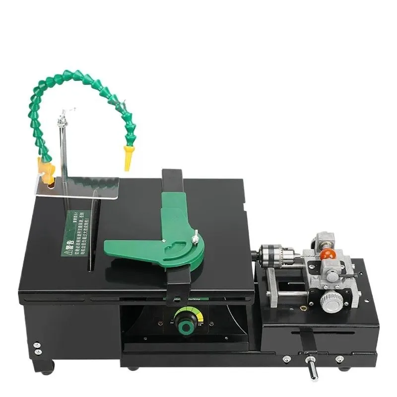 Small Table Jade Cutting Grinding Machine for Wood Buddha Bead Round Bead Punching Lathe All in One DIY Craft Tool