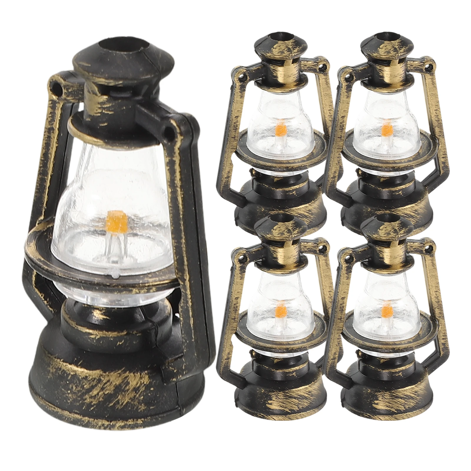 

5pcs Retro Kerosene Lamps Miniature Dollhouse L scape Lights Craft Supplies Photography Props Decor Accessories