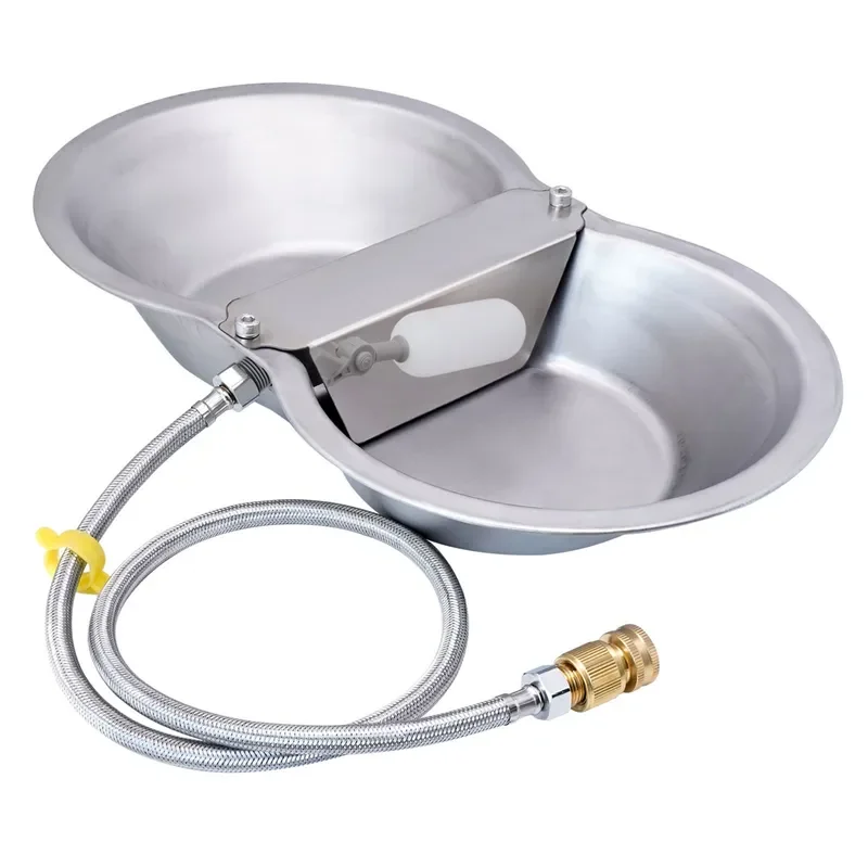 Stainless Steel Automatic Pet Water Bowl Thickened Float Drinking Dispenser for Dogs Cats Livestock Pig Cow Sheep Farm Animal