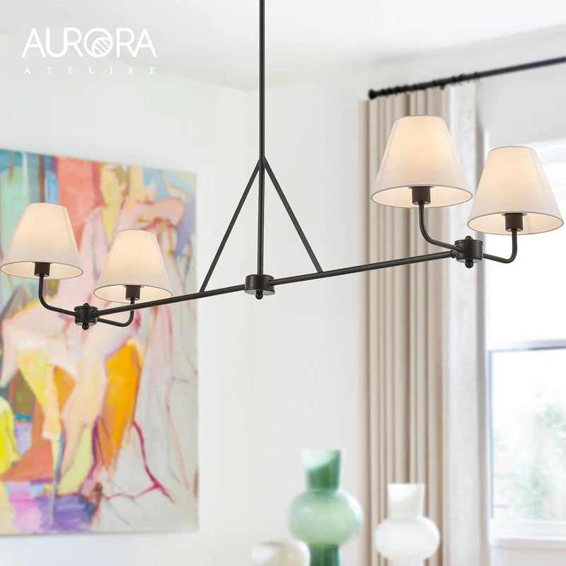 كولينز ثريا مستديرة النسيج فرع مصباح الحد الأدنى الفرنسية مصباح للزينة قاعة غرفة نوم دراسة الديكور ريفي معلقة الخفيفة #1