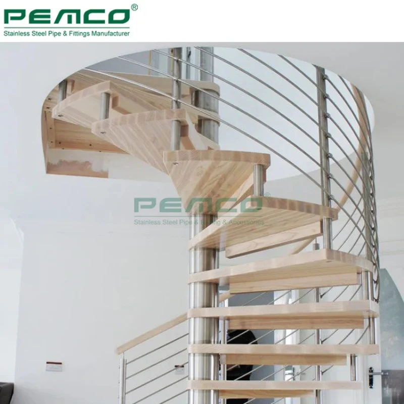 custom.China Steel Treads Powder Coated Staircase Outdoor Indoor Stairs Railing Design