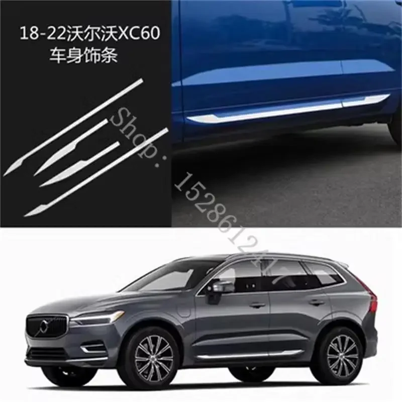 

For VOLVO XC60 2018 2019-2022 stainless steel body decoration strips body scuff plate door trim Anti-scratch car accessories