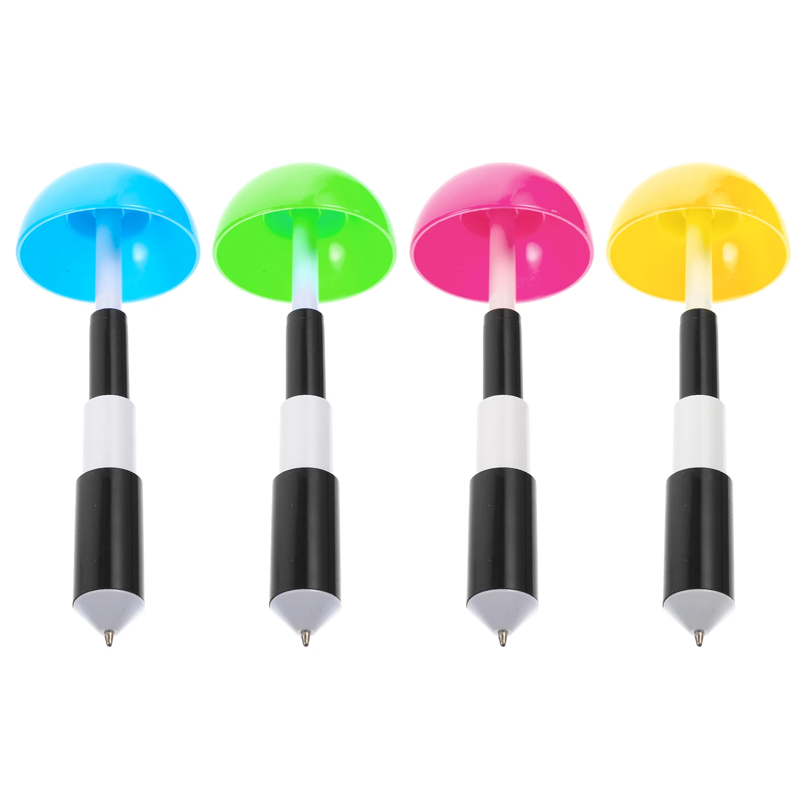 30pcs Mushroom Shape Retractable Ballpoint Pens Adorable Fat Function Student Accessory Gifts Party Favor Lightweight