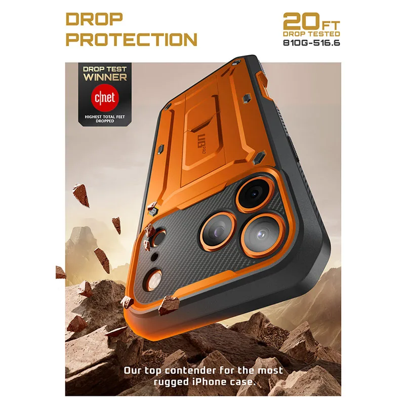 SUPCASE For iPhone 17 Pro Max Case 6.9" (2025) UB Pro Wytrzymałe, ochronne etui na telefon z pełną ochroną i wbudowanym ochrania — zdjęcie produktu 3