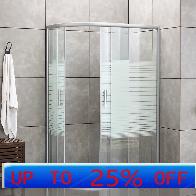 

CX simple shower room glass partition integral shower room arc fan dry and wet separation partition